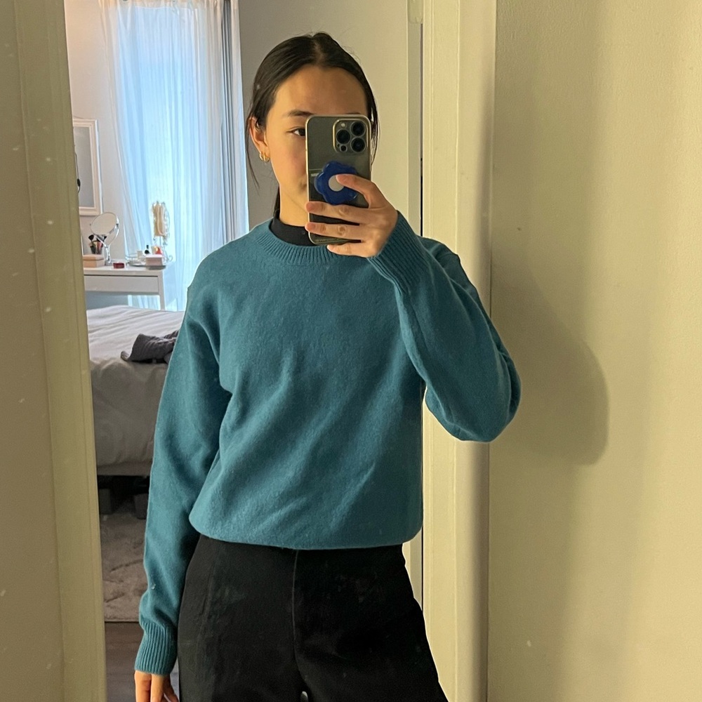 Uniqlo Blue 100% Wool Sweater XS